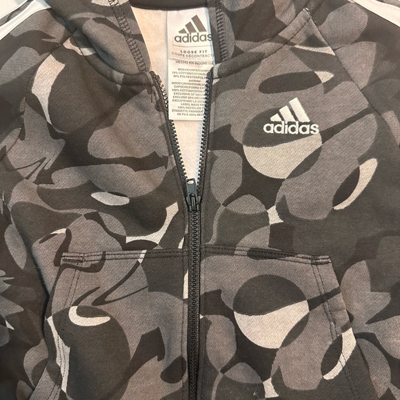 Girls adidas crop zip hoodie - Picture 2 of 3